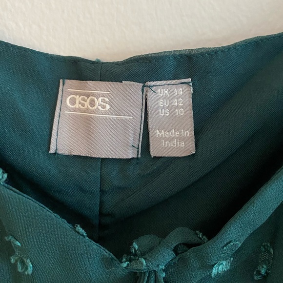 ASOS tall green long sleeve dress. Sweetheart square neckline. US 10. - Picture 4 of 4